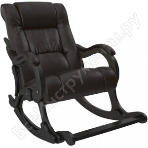Кресло-качалка комфорт модель 77 венге, кожзам dundi 108 68107