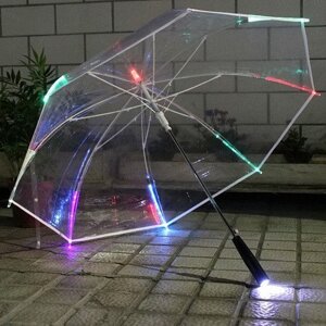 Прозрачный светящийся зонт