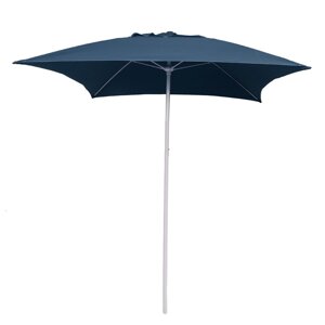 Квадрат 2м Пляжный Регулируемая стальная опора зонтика На открытом воздухе Сад Зонт от солнца с патио