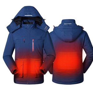 Smart USB Электрические моющиеся куртки Толстовка с капюшоном Куртка зимняя теплая