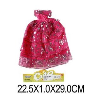 Платье для куклы 29 см, Алая россыпь X010 Shantou Gepai
