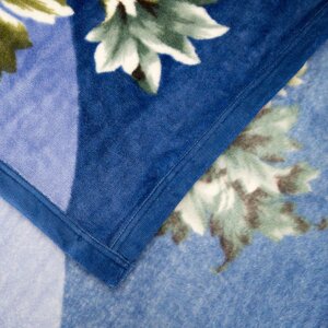 Vendor Плед-покрывало "Цветы", 150х200 см, синий