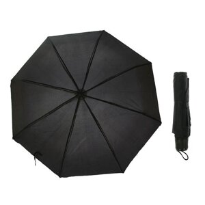 Зонт механический, однотонный, R=48см, цвет чёрный