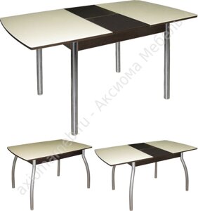 Кухонный стеклянный раздвижной стол М142.66