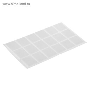 Накладка мебельная TUNDRA, 25 х 25 мм, квадратная, белая, 18 шт.