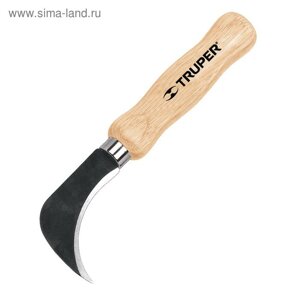 Нож для линолеума TRUPER NL-8, 19 см, деревянная ручка, лезвие - высокоуглеродистая сталь