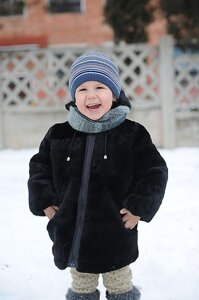 Куртка для мальчика из мутона МК-013 "Зимняя принцесса"