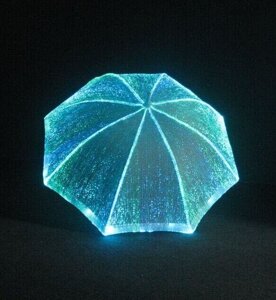 Оригинальный прозрачный светящийся зонт