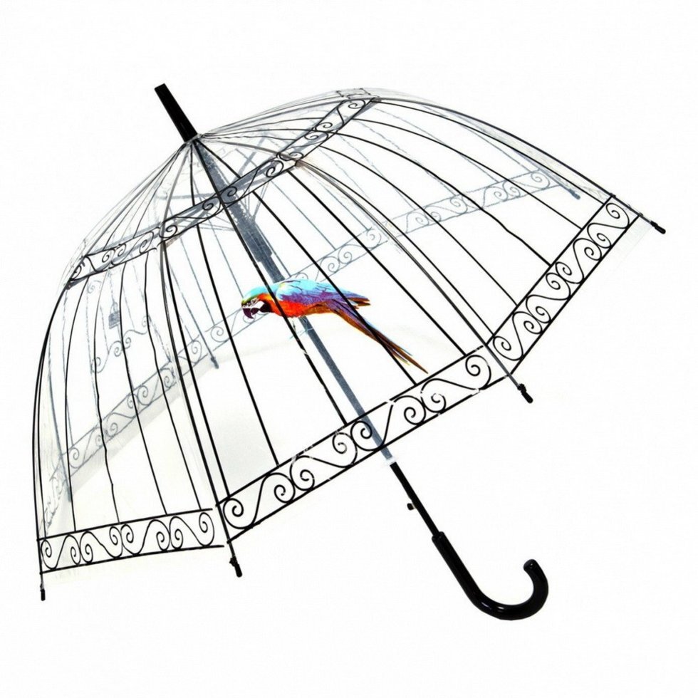 Зонт-трость - Пташка в клетке - гарантия
