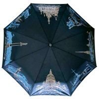 Складной зонт хамелеон «Ночь над Петербургом»при намокании меняется цвет, купол 90 см)