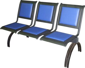 Секция стульев Вега 3,4-х мест. разборная, мягкие накладки