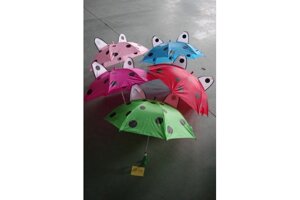 Зонтик 45 см с ушками 4 цвета 27313
