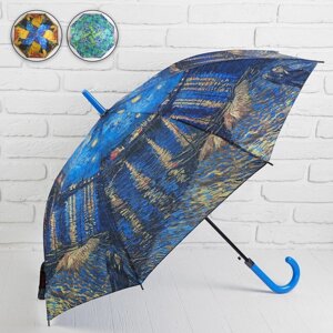 Зонт - трость полуавтоматический «Картина Ван Гога», 8 спиц, R = 52 см, цвет МИКС
