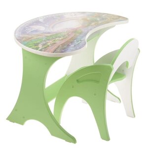 Набор мебели «Космошкола», столик, стульчик, цвет салатовый