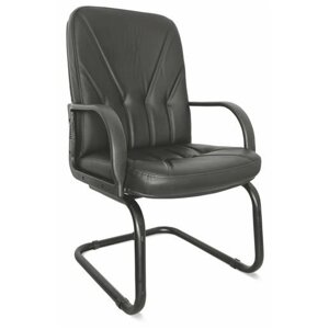 Кресло Менеджер стандарт короткий конференц кожа (черная)