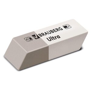 Ластик BRAUBERG "Ultra", 41х14х8 мм, серо-белый, натуральный каучук