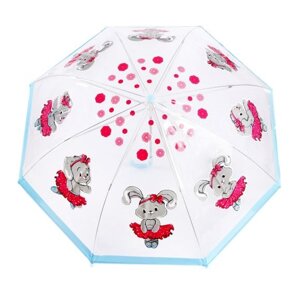 Детский зонтик прозрачный "Зайка танцует" 46 см Mary Poppins 53584