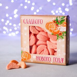 4537207 Фигурный сахар Цитрусовые дольки со вкусом мандарина оранжевые, Сладкого нового года!
