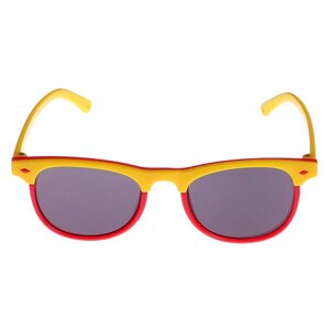 Очки солнцезащитные детские "Clubmaster", оправа двухцветная, стёкла тёмные, МИКС, 13.5 см