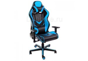 Компьютерное кресло RACER (черный / голубой)
