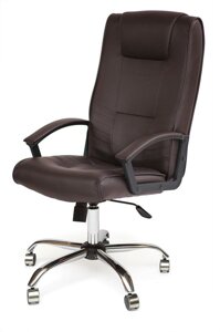 Кресло офисное MAXIMA Хром / коричневый (36-36)